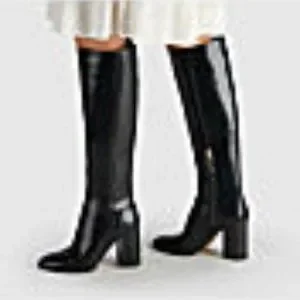 New Coach Brigitte Smooth Black Leather Boots Knee-High G5341 Sz 9.5 B Amazon.com | Vince Camuto Brigitte Knee High Boot, Black, 5  main image 2